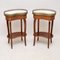 Vintage French Marble Top Kidney Side Tables, 1930s, Set of 2 8