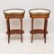 Tables d'Appoint Vintage avec Plateau en Marbre, France, 1930s, Set de 2 2