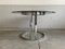 Mesa de comedor italiana moderna de metal cromado y vidrio ahumado, años 70, Imagen 2
