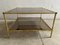 French Brass, Faux Bamboo & Smoked Glass Coffee Table, 1960s 1