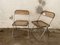 Smoked Acrylic Glass Folding Chairs by Giancarlo Piretti for Castelli / Anonima Castelli, 1970s, Set of 2, Image 2