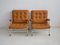 Brown Leather Model Karin Lounge Chairs by Bruno Mathsson for Dux, 1970s, Set of 2 3