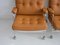 Brown Leather Model Karin Lounge Chairs by Bruno Mathsson for Dux, 1970s, Set of 2 5