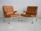 Brown Leather Model Karin Lounge Chairs by Bruno Mathsson for Dux, 1970s, Set of 2 1