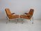 Brown Leather Model Karin Lounge Chairs by Bruno Mathsson for Dux, 1970s, Set of 2 12