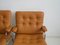 Brown Leather Model Karin Lounge Chairs by Bruno Mathsson for Dux, 1970s, Set of 2 6