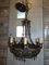 Antique Art Nouveau Brass Chandelier 1