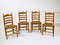 Chaises d'Appoint Rustiques, 1940s, Set de 4 1