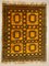 Goldener Mid-Century Afghan Teppich 3