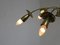 Brass Floral Ceiling Lamp, 1950s 12