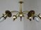 Brass Floral Ceiling Lamp, 1950s, Image 5