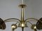 Brass Floral Ceiling Lamp, 1950s, Image 8