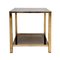 Tavolino da caffè placcato in oro e in metallo cromato di Belgo Chrome / Dewulf Selection, Immagine 1