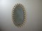 Italian Floral Brass Wall Mirror, 1950s, Image 2