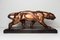 Art Deco Plaster and Bronze Panther Sculpture, 1930s 15