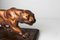 Art Deco Plaster and Bronze Panther Sculpture, 1930s, Image 3