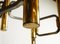 Lampada da soffitto vintage modernista in ottone e metallo cromato di Profilli per Profili Industria Lampadari Spa, Immagine 12