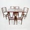 Art Deco French Dining Table & Chairs Set by Michel Dufet, 1930s, Set of 7 3