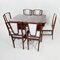 Tavolo da pranzo Art Déco e sedie di Michel Dufet, Francia, anni '30, set di 7, Immagine 5