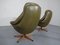 Leather Swivel Chairs by H. W. Klein for Bramin, 1960s, Set of 2 5