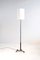 Lámpara de pie trípode de cuero de Jacques Adnet, años 50, Imagen 1