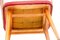 Italienischer Stuhl aus Braunem Holz und Rotem Vynil von Paolozzi für Zol, 1960er 10