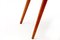Silla italiana de madera marrón y vinilo rojo de Paolozzi para Zol, años 60, Imagen 8