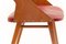 Italienischer Stuhl aus Braunem Holz und Rotem Vynil von Paolozzi für Zol, 1960er 4