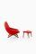 Model ML-91 Easy Chair and Footstool Set by Illum Wikkelsø for Michael Laursen, 1950s, Set of 2, Image 1
