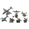 Mid-Century Aluminum and Chrome Aeroplane Models, 1960s, Set of 8, Image 1