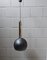 Large Industrial Black Painted Metal and Chrome Pendant Lamp, 1960s 4