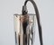 Lámpara colgante industrial grande de metal pintado en negro y cromo, años 60, Imagen 10
