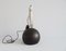 Large Industrial Black Painted Metal and Chrome Pendant Lamp, 1960s 7