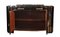 Art Deco Sideboard, Black Lacquer, Mahogany, Chrome, France, circa 1930 2