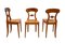 Biedermeier Board Chairs, Cherry Veneer and Mesh, Vienna, 1830s, Set of 6 3