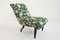 Italian Flower Satin Fabric Lounge Chair by Guglielmo Ulrich, 1940s, Image 3