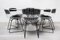 Mid-Century Marble Tulip Dining Table & Bertoia Wire Chairs Set by Eero Saarinen for Knoll Inc. / Knoll International 4
