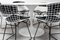 Mid-Century Marble Tulip Dining Table & Bertoia Wire Chairs Set by Eero Saarinen for Knoll Inc. / Knoll International, Image 5