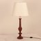 Mid-Century French Garnet Leather Table Lamp by Pierre Lottier, 1950s, Image 1