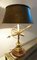 Patinated Brass Sundial Table Lamp, 1970s 2
