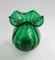 Swedish Art Deco Handmade Emerald Green Glass Vase, 1930s 2