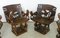 Antike afrikanische Stühle aus geschnitztem Holz, 4er Set 4