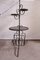 French Wrought Iron & Glass Floor Lamp, 1950s, Image 3
