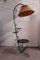 Lámpara de pie francesa de hierro forjado y vidrio, años 50, Imagen 1