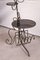 French Wrought Iron & Glass Floor Lamp, 1950s 2