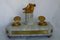 Antique Empire Marble & Golden Bronze Eagles on Column, Image 7