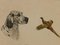 Grabado al aguatinta de perros de trabajo y faisán de Boris Riab, años 30, Imagen 4
