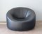Vintage Black Leather Pumpkin Chair by Pierre Paulin for Ligne Roset, Image 1