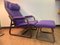 Lounge Chair with Ottoman by Ditte & Adrian Heath for France & Søn / France & Daverkosen, 1970s 2