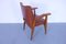 Vintage Leather & Wooden Armchair by Gottardi Mario 6